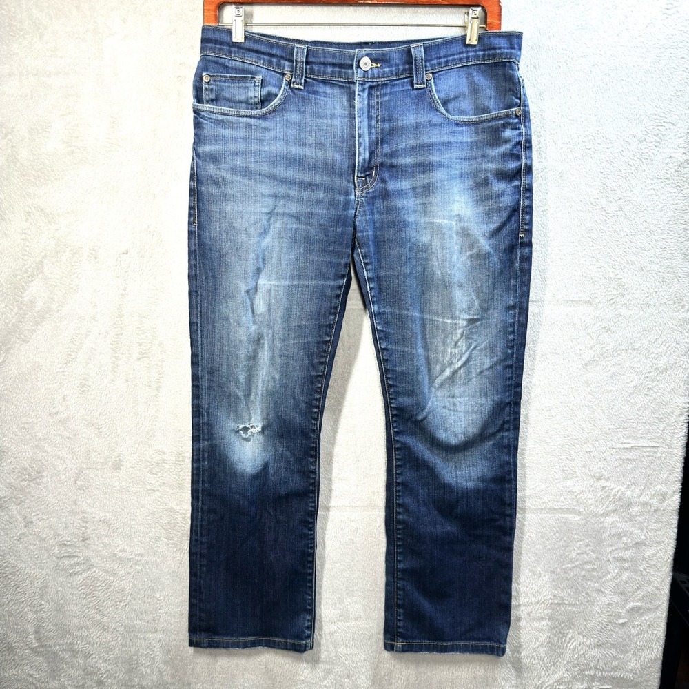 Fidelity 50-11 Calvary Jeans Relaxed Straight Distressed Selvedge Made USA Sz 35